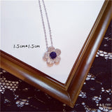 Necklace Pendants For Women S925 Clavicle Chain Sapphire Gemstone Sterling Silver Fine Jewelry Simple Pendant Blue Colar