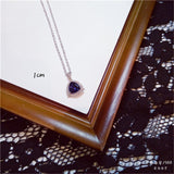 Necklace Pendants For Women S925 Clavicle Chain Sapphire Gemstone Sterling Silver Fine Jewelry Simple Pendant Blue Colar
