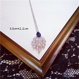 Necklace Pendants For Women S925 Clavicle Chain Sapphire Gemstone Sterling Silver Fine Jewelry Simple Pendant Blue Colar