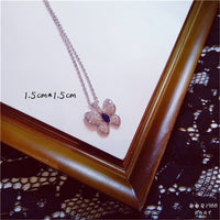 Necklace Pendants For Women S925 Clavicle Chain Sapphire Gemstone Sterling Silver Fine Jewelry Simple Pendant Blue Colar