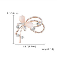 Elegant Crystal Rhinestone Butterfly Peacock Cat Owl Opal Stone Animal Brooches Pin for Women Suit Brooch Clothing Buckle