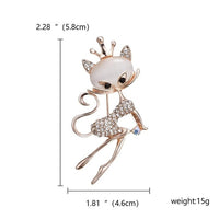 Elegant Crystal Rhinestone Butterfly Peacock Cat Owl Opal Stone Animal Brooches Pin for Women Suit Brooch Clothing Buckle