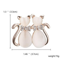 Elegant Crystal Rhinestone Butterfly Peacock Cat Owl Opal Stone Animal Brooches Pin for Women Suit Brooch Clothing Buckle