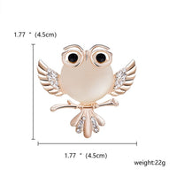 Elegant Crystal Rhinestone Butterfly Peacock Cat Owl Opal Stone Animal Brooches Pin for Women Suit Brooch Clothing Buckle