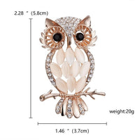Elegant Crystal Rhinestone Butterfly Peacock Cat Owl Opal Stone Animal Brooches Pin for Women Suit Brooch Clothing Buckle