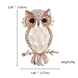Elegant Crystal Rhinestone Butterfly Peacock Cat Owl Opal Stone Animal Brooches Pin for Women Suit Brooch Clothing Buckle