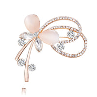 Elegant Crystal Rhinestone Butterfly Peacock Cat Owl Opal Stone Animal Brooches Pin for Women Suit Brooch Clothing Buckle