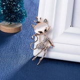 Elegant Crystal Rhinestone Butterfly Peacock Cat Owl Opal Stone Animal Brooches Pin for Women Suit Brooch Clothing Buckle