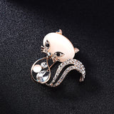 Elegant Crystal Rhinestone Butterfly Peacock Cat Owl Opal Stone Animal Brooches Pin for Women Suit Brooch Clothing Buckle