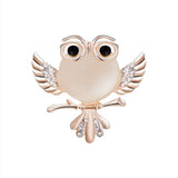 Elegant Crystal Rhinestone Butterfly Peacock Cat Owl Opal Stone Animal Brooches Pin for Women Suit Brooch Clothing Buckle