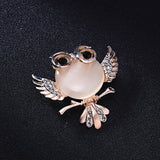 Elegant Crystal Rhinestone Butterfly Peacock Cat Owl Opal Stone Animal Brooches Pin for Women Suit Brooch Clothing Buckle