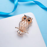Elegant Crystal Rhinestone Butterfly Peacock Cat Owl Opal Stone Animal Brooches Pin for Women Suit Brooch Clothing Buckle