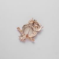 Elegant Crystal Rhinestone Butterfly Peacock Cat Owl Opal Stone Animal Brooches Pin for Women Suit Brooch Clothing Buckle