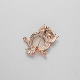 Elegant Crystal Rhinestone Butterfly Peacock Cat Owl Opal Stone Animal Brooches Pin for Women Suit Brooch Clothing Buckle
