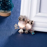 Elegant Crystal Rhinestone Butterfly Peacock Cat Owl Opal Stone Animal Brooches Pin for Women Suit Brooch Clothing Buckle