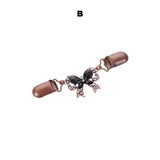 Sweater Cardigan Clip Duck-mouth Clips Flexible Beaded Pearl Pin Brooch Shawl Shirt Collar Buckles For Clothing Decoration