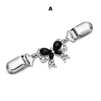 Sweater Cardigan Clip Duck-mouth Clips Flexible Beaded Pearl Pin Brooch Shawl Shirt Collar Buckles For Clothing Decoration