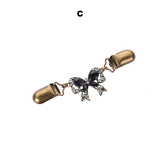 Sweater Cardigan Clip Duck-mouth Clips Flexible Beaded Pearl Pin Brooch Shawl Shirt Collar Buckles For Clothing Decoration