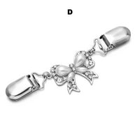 Sweater Cardigan Clip Duck-mouth Clips Flexible Beaded Pearl Pin Brooch Shawl Shirt Collar Buckles For Clothing Decoration