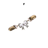 Sweater Cardigan Clip Duck-mouth Clips Flexible Beaded Pearl Pin Brooch Shawl Shirt Collar Buckles For Clothing Decoration