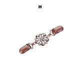 Sweater Cardigan Clip Duck-mouth Clips Flexible Beaded Pearl Pin Brooch Shawl Shirt Collar Buckles For Clothing Decoration