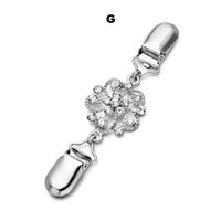 Sweater Cardigan Clip Duck-mouth Clips Flexible Beaded Pearl Pin Brooch Shawl Shirt Collar Buckles For Clothing Decoration