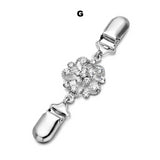 Sweater Cardigan Clip Duck-mouth Clips Flexible Beaded Pearl Pin Brooch Shawl Shirt Collar Buckles For Clothing Decoration