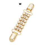 Sweater Cardigan Clip Duck-mouth Clips Flexible Beaded Pearl Pin Brooch Shawl Shirt Collar Buckles For Clothing Decoration