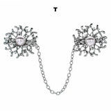 Sweater Cardigan Clip Duck-mouth Clips Flexible Beaded Pearl Pin Brooch Shawl Shirt Collar Buckles For Clothing Decoration