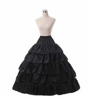 Black A-line Mermaid Wedding Petticoat Crinoline Underskirt Slip TuTu Short