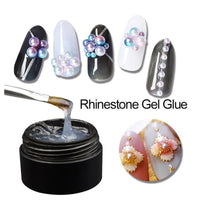 Nail Art Rhinestone Gel Glue Super Sticky Adhesive UV Gel Nail Polish Glue for DIY Nail Art Crystal Gems Jewelry Decoration