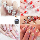 Nail Art Rhinestone Gel Glue Super Sticky Adhesive UV Gel Nail Polish Glue for DIY Nail Art Crystal Gems Jewelry Decoration