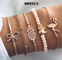 30 Styles Bohemian Bracelet Set For women Shell Star Map lotus pineapple Heart Natural stone Beads chains Bangle Boho Jewelry