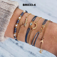 30 Styles Bohemian Bracelet Set For women Shell Star Map lotus pineapple Heart Natural stone Beads chains Bangle Boho Jewelry