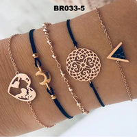 30 Styles Bohemian Bracelet Set For women Shell Star Map lotus pineapple Heart Natural stone Beads chains Bangle Boho Jewelry