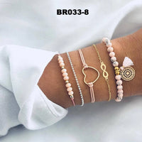 30 Styles Bohemian Bracelet Set For women Shell Star Map lotus pineapple Heart Natural stone Beads chains Bangle Boho Jewelry
