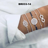 30 Styles Bohemian Bracelet Set For women Shell Star Map lotus pineapple Heart Natural stone Beads chains Bangle Boho Jewelry