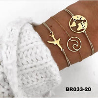 30 Styles Bohemian Bracelet Set For women Shell Star Map lotus pineapple Heart Natural stone Beads chains Bangle Boho Jewelry