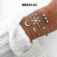 30 Styles Bohemian Bracelet Set For women Shell Star Map lotus pineapple Heart Natural stone Beads chains Bangle Boho Jewelry
