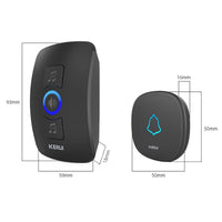 Home Security Welcome Wireless Doorbell Smart Chimes Doorbell Alarm LED light 32 Songs with Waterproof Touch Button