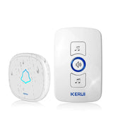 Home Security Welcome Wireless Doorbell Smart Chimes Doorbell Alarm LED light 32 Songs with Waterproof Touch Button