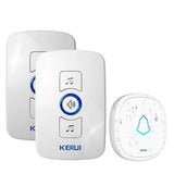 Home Security Welcome Wireless Doorbell Smart Chimes Doorbell Alarm LED light 32 Songs with Waterproof Touch Button