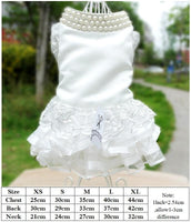 Lace Princess Pet Dog Wedding Dresses Pet Tutu Skirt Puppy Cat Dress Pet Apparel XS S M L XL