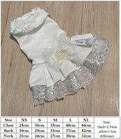 Lace Princess Pet Dog Wedding Dresses Pet Tutu Skirt Puppy Cat Dress Pet Apparel XS S M L XL