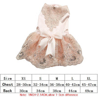 Lace Princess Pet Dog Wedding Dresses Pet Tutu Skirt Puppy Cat Dress Pet Apparel XS S M L XL