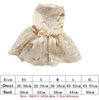 Lace Princess Pet Dog Wedding Dresses Pet Tutu Skirt Puppy Cat Dress Pet Apparel XS S M L XL