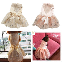Lace Princess Pet Dog Wedding Dresses Pet Tutu Skirt Puppy Cat Dress Pet Apparel XS S M L XL