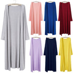 Korean Women's Casual Long Modal Cotton Sweater Cardigan Soft Comfortable Strong Simple Solid Free Size Loose Thin Cardigan