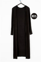 Korean Women's Casual Long Modal Cotton Sweater Cardigan Soft Comfortable Strong Simple Solid Free Size Loose Thin Cardigan