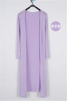 Korean Women's Casual Long Modal Cotton Sweater Cardigan Soft Comfortable Strong Simple Solid Free Size Loose Thin Cardigan